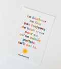 Carte positive . carte bonheur . carte citation