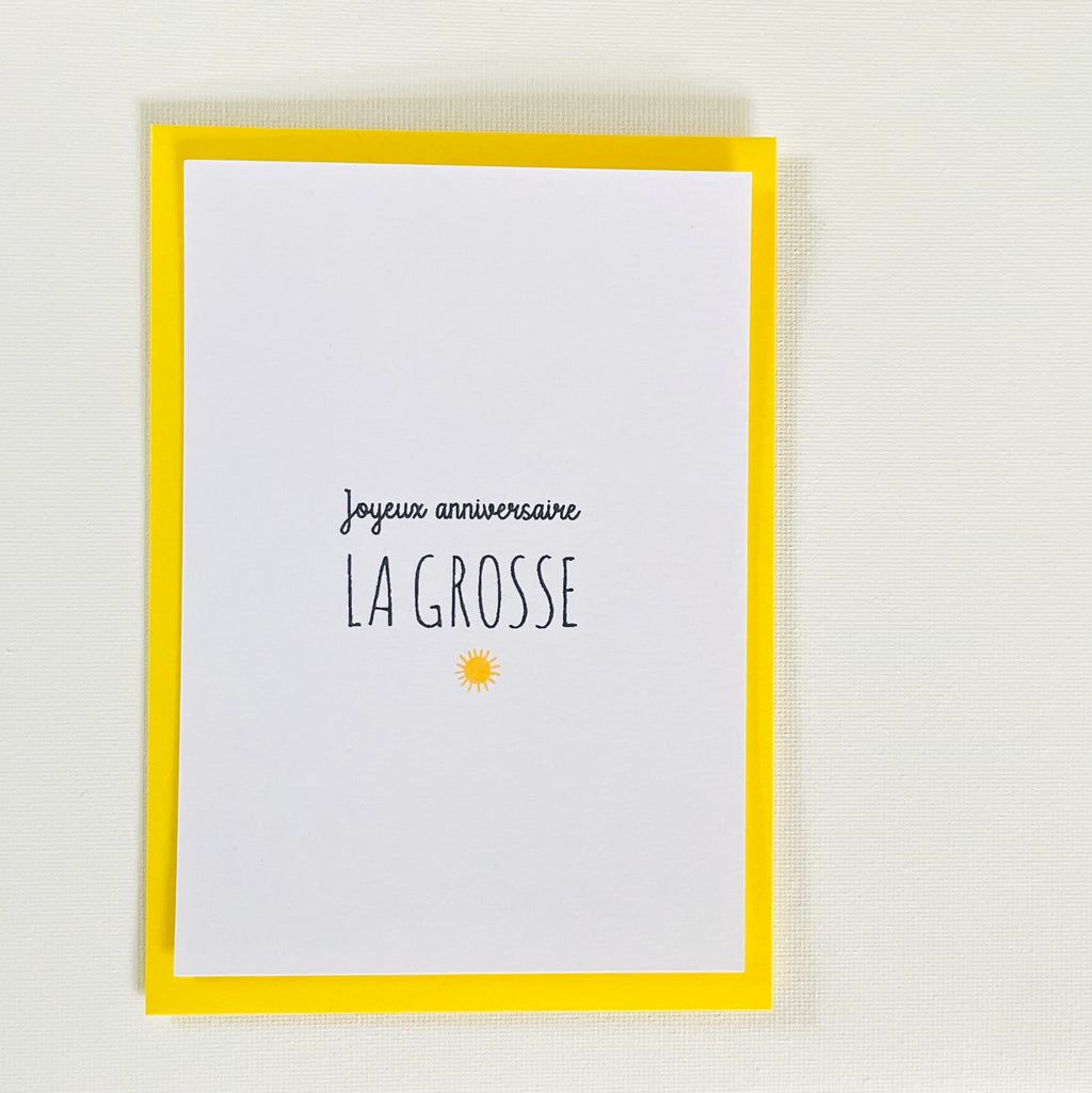 Carte Joyeux anniversaire la grosse - carte joyeux anniversaire drôle