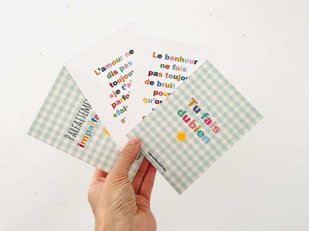 Carte positive . carte bonheur . carte citation
