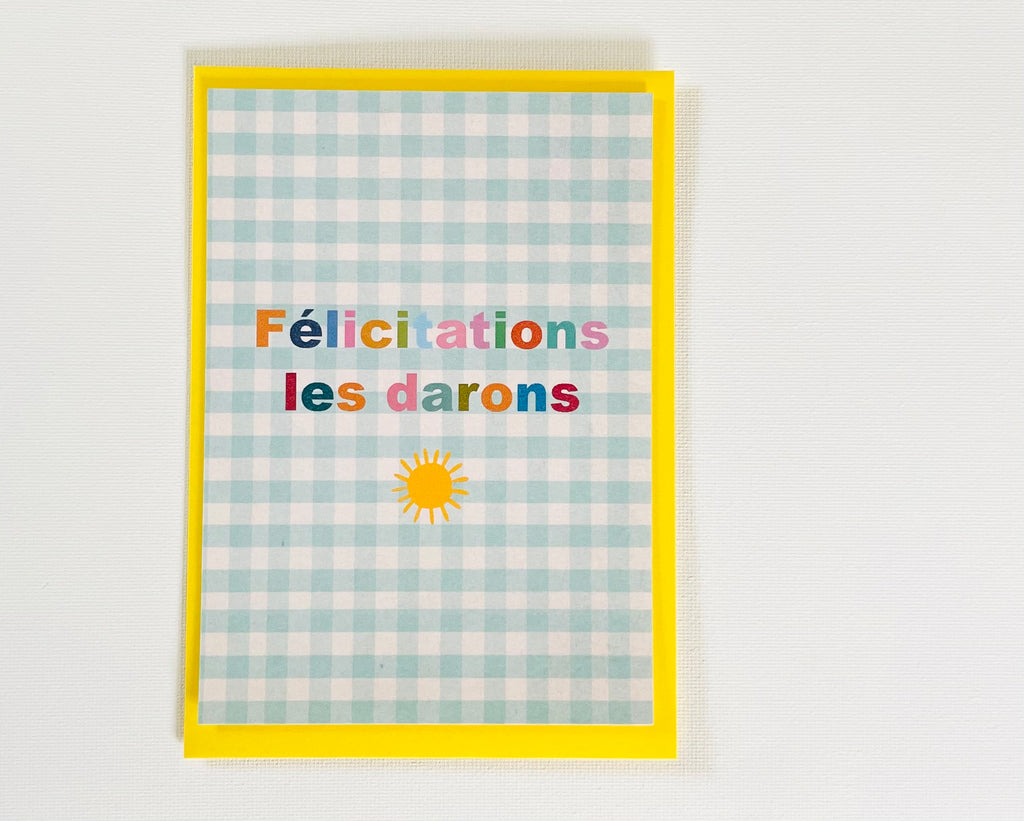 Carte félicitations les darons - carte félicitations naissance