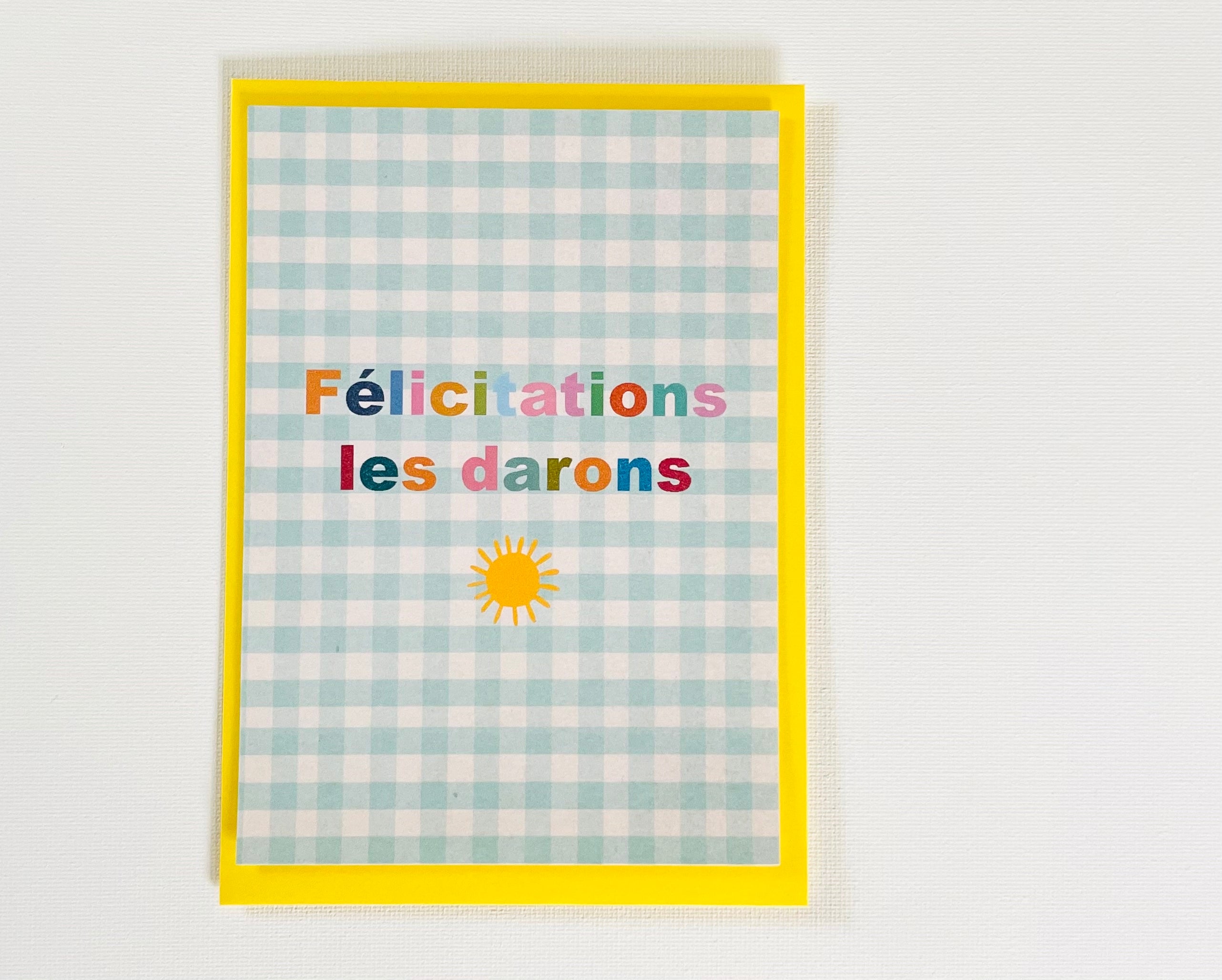 Carte félicitations les darons - carte félicitations naissance